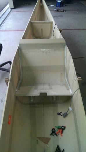 The seat glassed in place