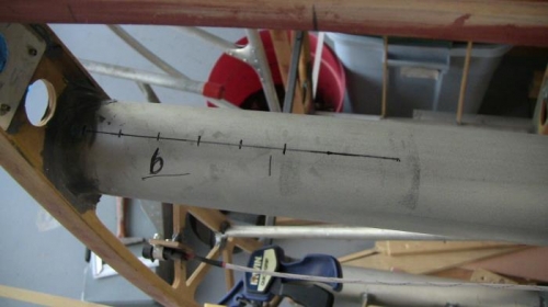 Centerline marked and rivet holes marked