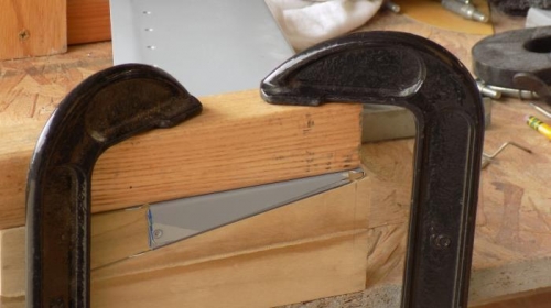 beautiful 90 deg. bend and finished by using a flush rivet set to tap the edge