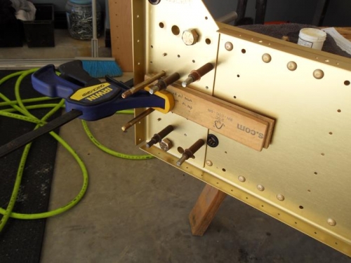 Match drilling and riveting the center section