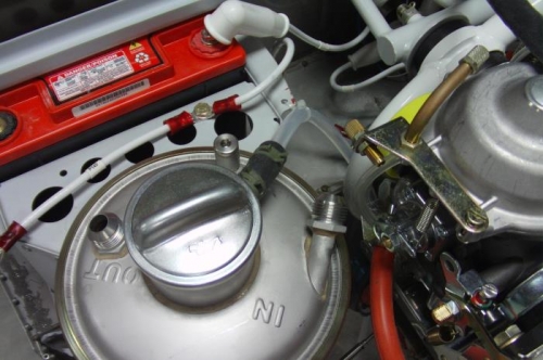 Oil Tank & Vent Tube Installed