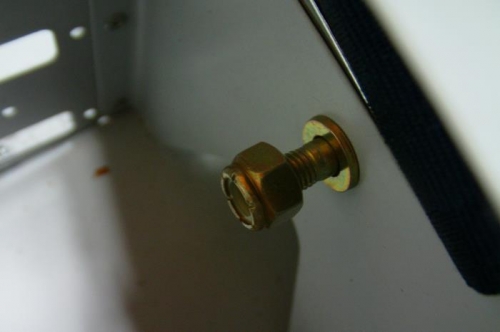 Crotch Strap Bolt/Nut. Used 3 Washers