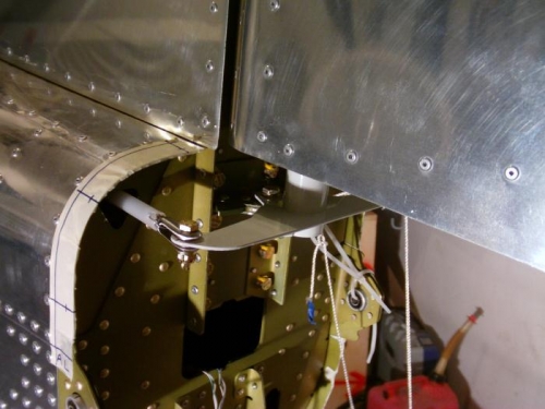 Rudder Cables Connected