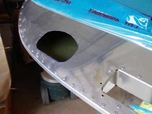 Hole in RH Wing Close-out Skin