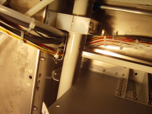 Wireway (rudder pedals installed)