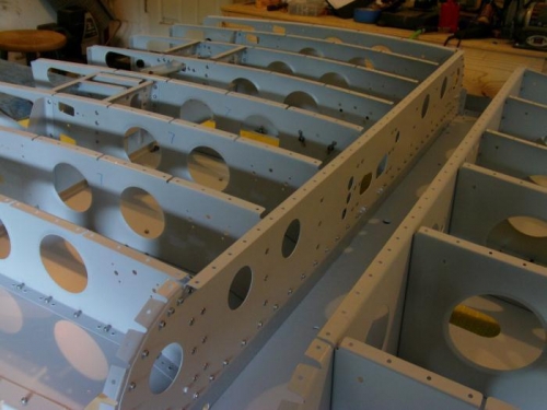 Seat Ribs Riveted to Bulkhead