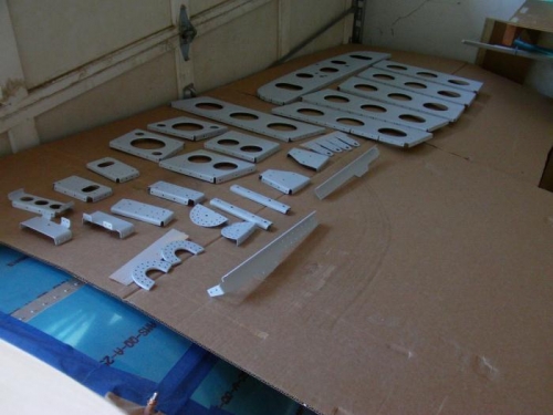 Baggage Floor Ribs & Misc Parts Primed