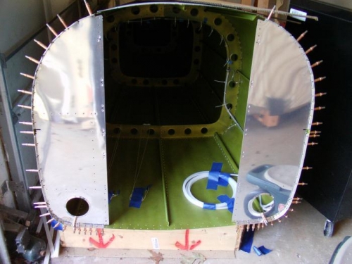 Bulkheads Clecoed to Tailcone