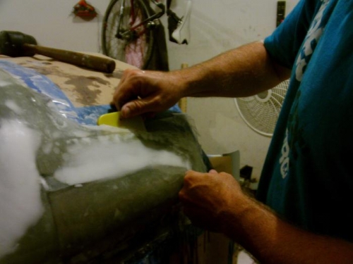 Releasing Fiberglass from Tape