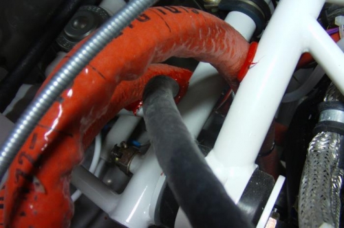 Oil Hoses RTV'd at Engine Stand Off & Mount