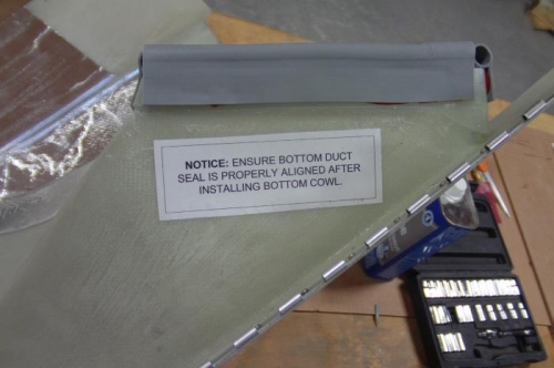 Duct Label - Prior to Coat of Epoxy