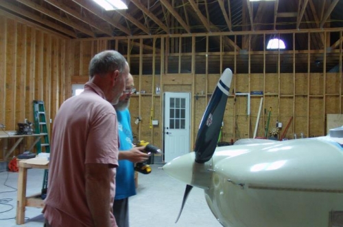 Bill Helping With Upper Cowl