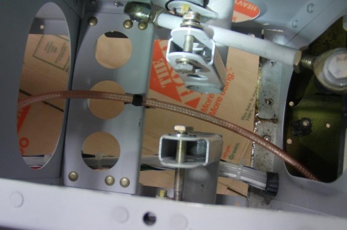 Coax Secured at Flaperon Bearing Bracket