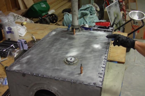 Top Skin Being Riveted