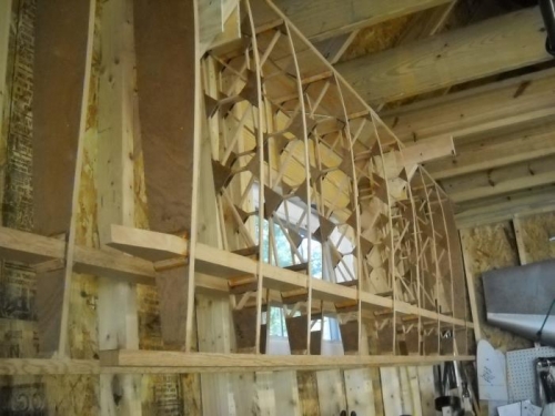 Wood of wings awaiting metal/coating