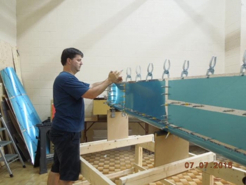 clamping skin to F887 longeron