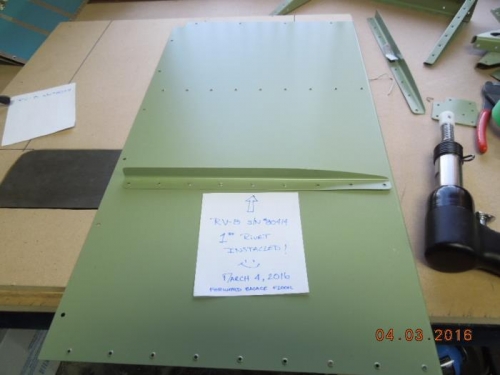 First Fuselage rivet installed !