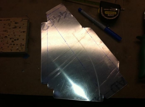 Flap actuator cover flat pattern