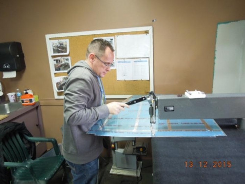 Fred dimpling the lap joint for skins F826 and F827