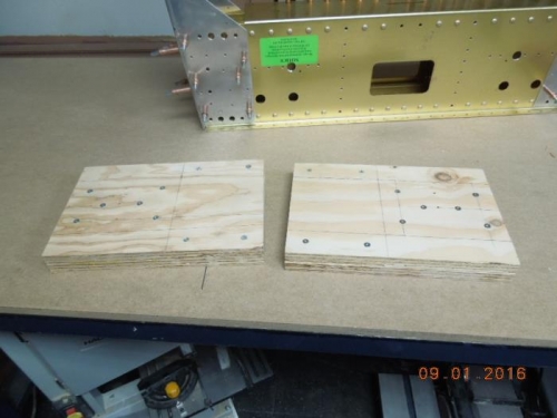 Wood Fake Spars prior to sanding