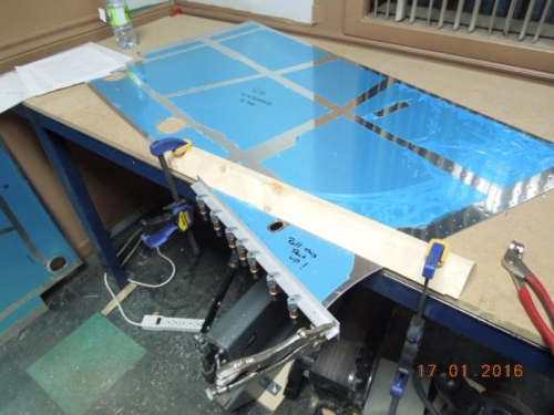 Getting ready to make the bend on F823 RH