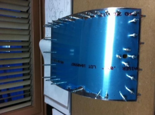 FWD baggage door built with clecos