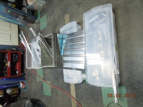 Parts sorted out prior to cleaning