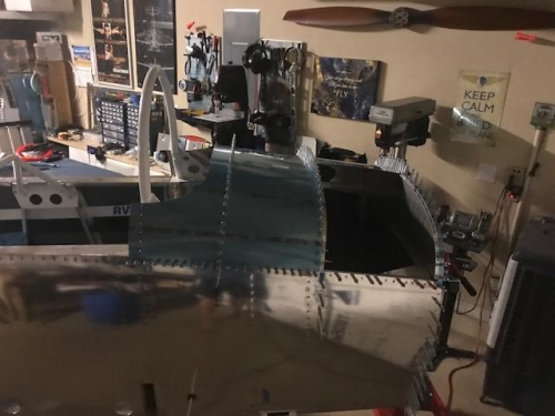 Right side of forward top skin , with bagage compartment