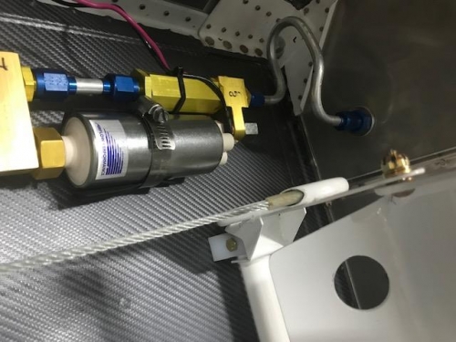 Fuel pump to firewall line