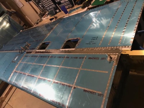 riveted skin for left wing