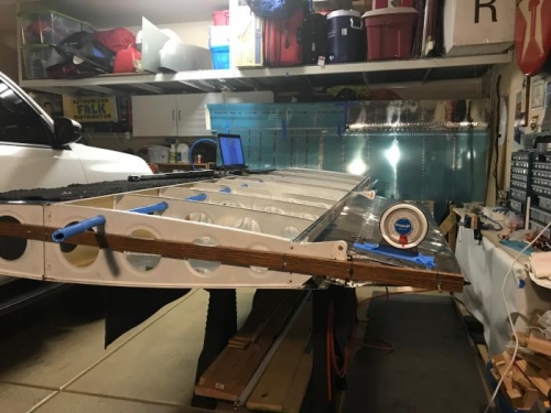 Neutural position with rib  jig and bellcrank jib  in place and