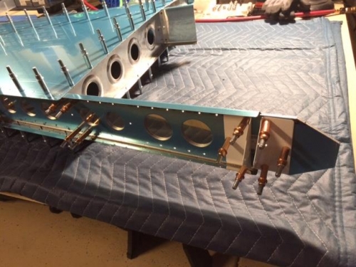 Lowever section of the vertical stabilizerVertical spar assembly w/ hinges