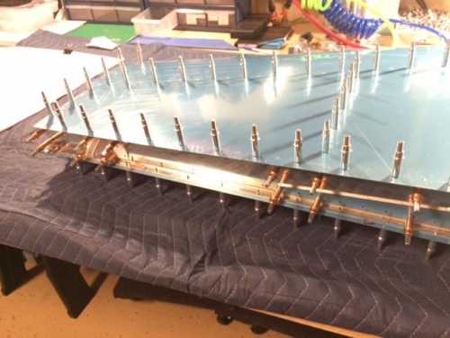 upper section of the vertical spar assembly