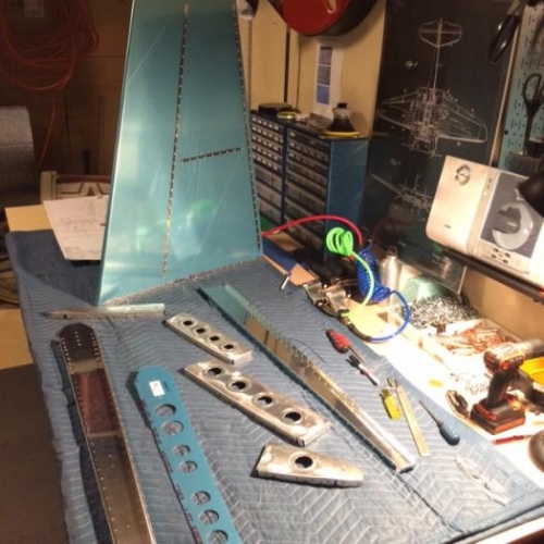 Disassembled Vertical stabilizer