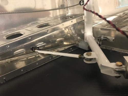 Flap motor with push rod