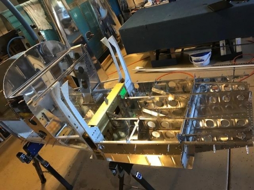 Forward and mid assemblies attached