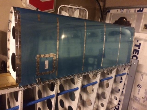 Left leading edge mounted back onto the main spar assembly