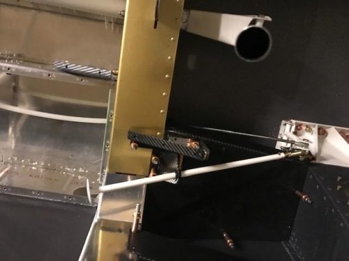 Rear push peddel rudder controls