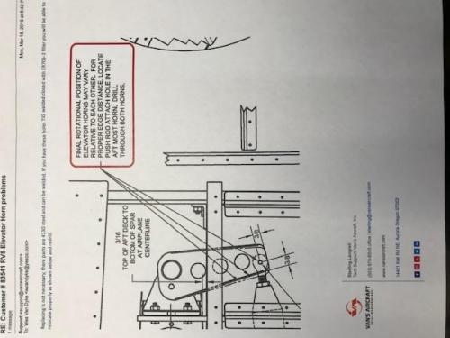 Instructions for repair from support