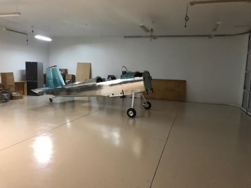 Plane at hangar