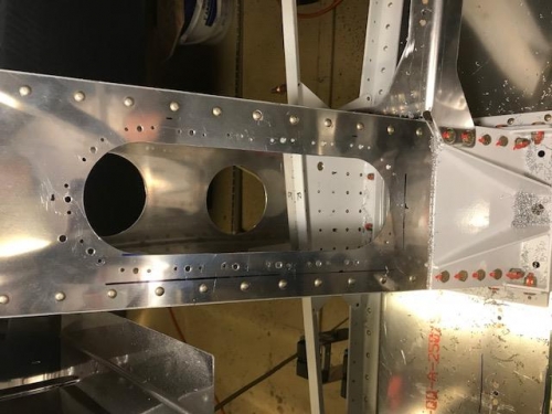 Right gear box with nutplates and attachment holes drilled