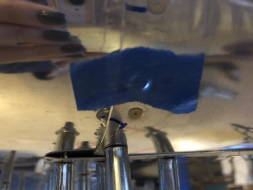 Oversized hole from drilling out  previous