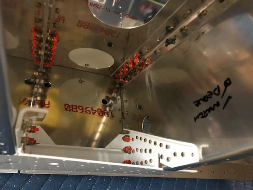 shop head rivets on the insdie of the box assembly.  Torque seal on the bolt attachments