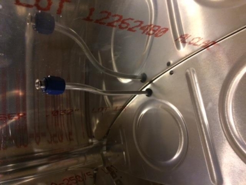 Breather line and hardware w/ flared  end