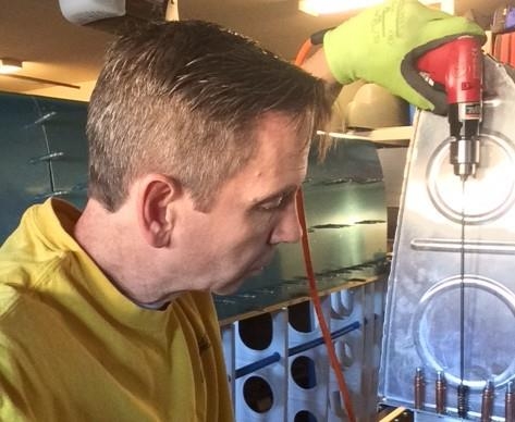 Match drilling rib to baffle and brackets