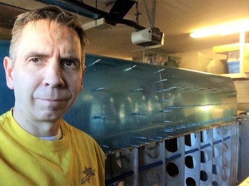 Tank skin attached for fitting