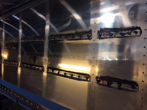 stiffiners sealed and riveted into place