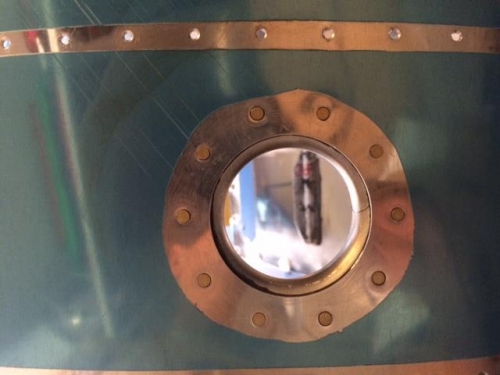 Outside view of filler neckafter sealant