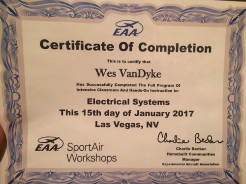 Electrical Class certificate
