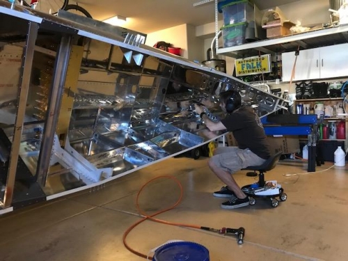 Me on the bucking bar from the instide